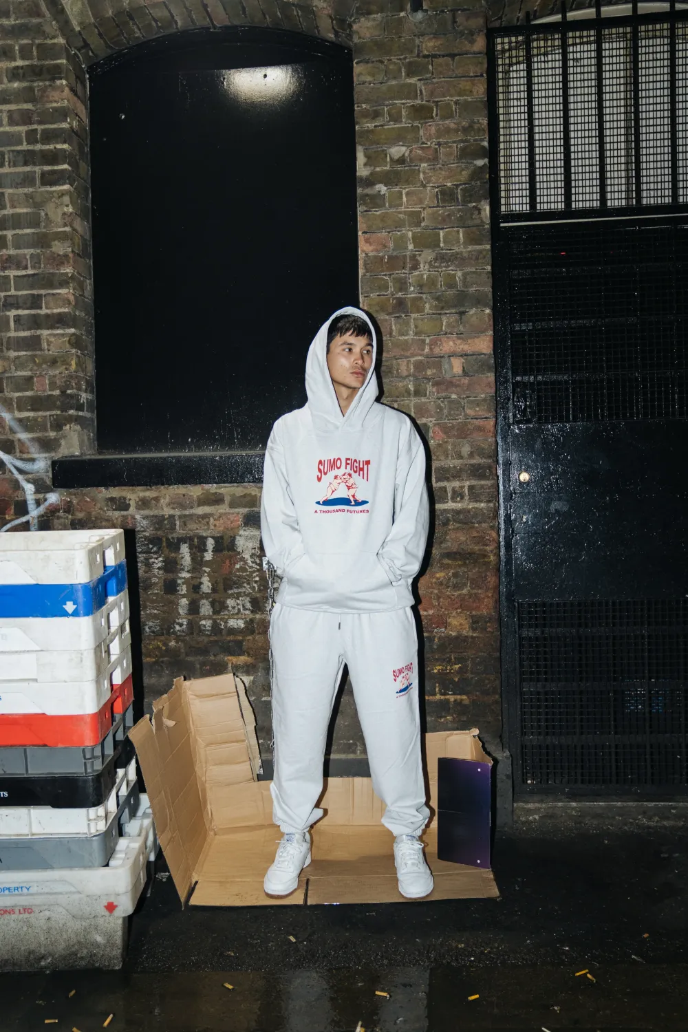 A Thousand Futures 'Sumo Fight' Hoodie & Jogger Set - Ash