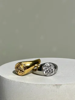 UN:IK Essentials Angel Signet Ring - Silver