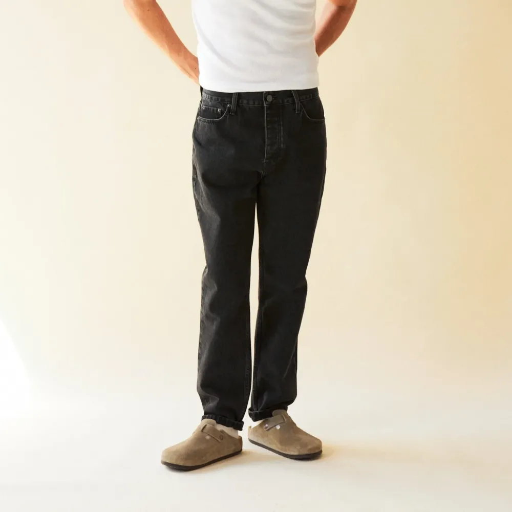 bound 'Brooklyn' Tapered Denim Jean - Stone Washed Black