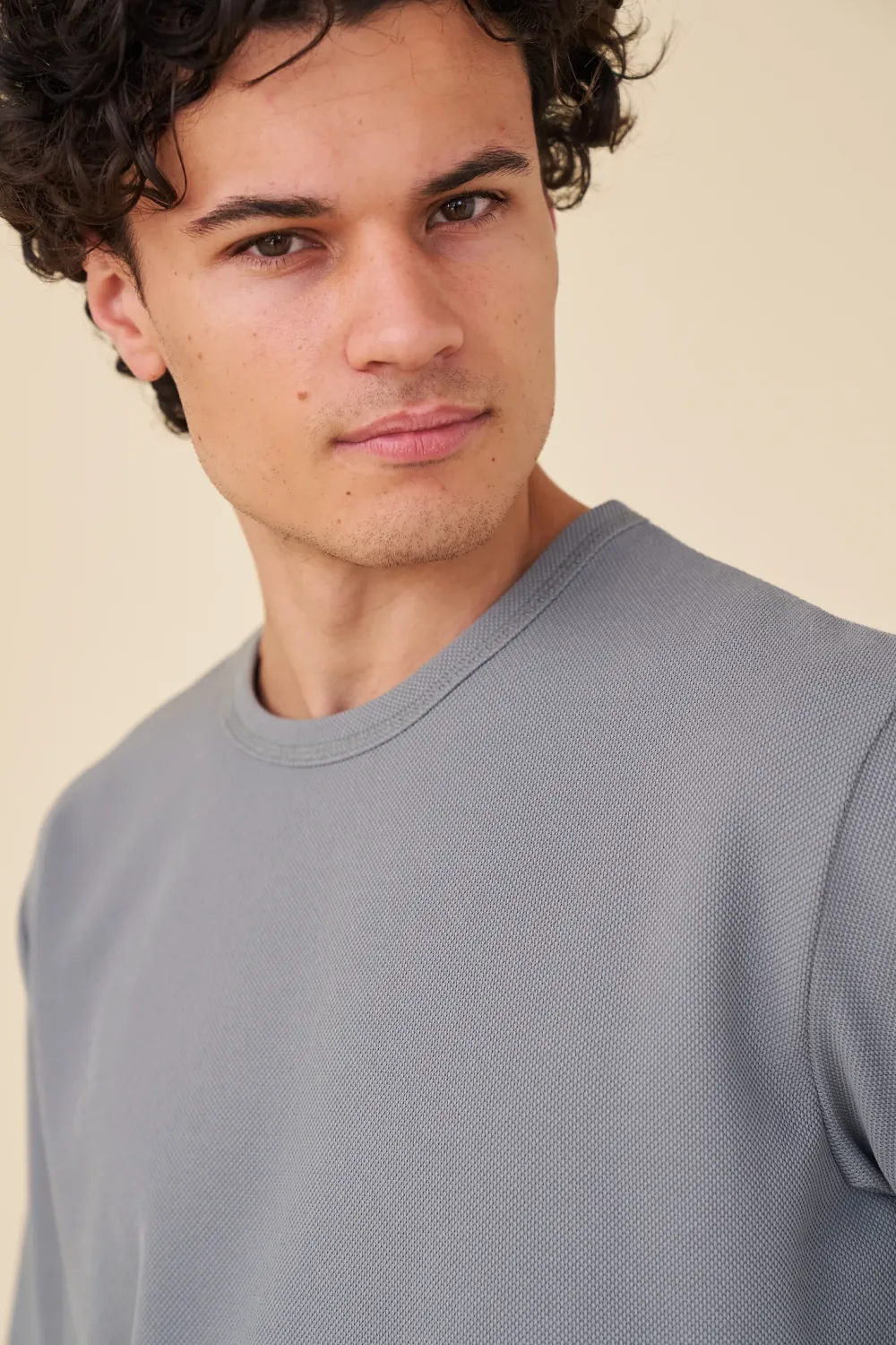 bound Textured Duty Tee - Charcoal