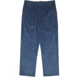 bound Wide Leg Corduroy Trousers - Dallas Blue