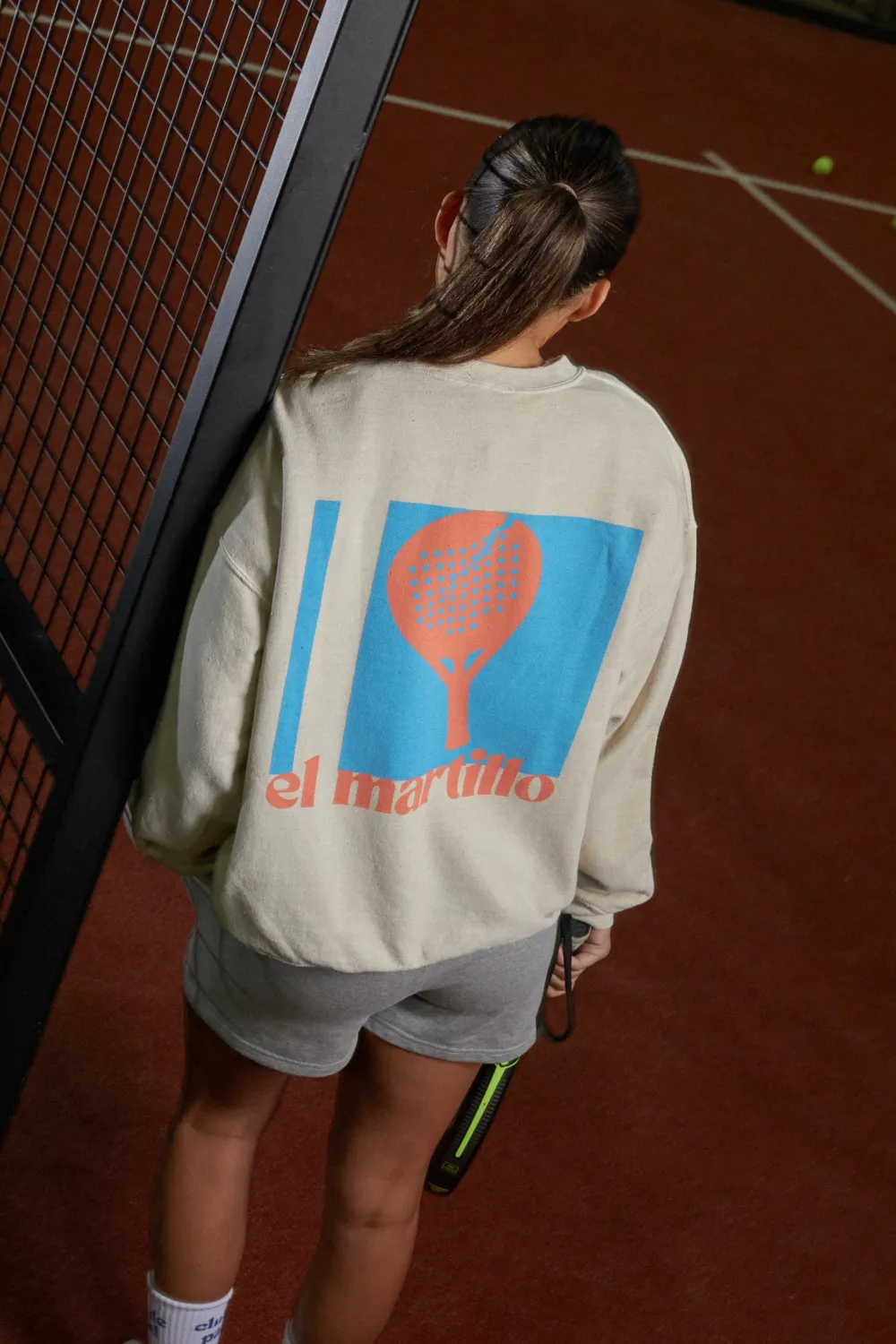 Club De Padel 'El Martillo 2.0' Vintage Washed Sweater - Cream