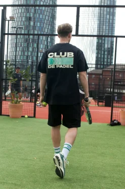 Club De Padel Logo Jogger Shorts - Black