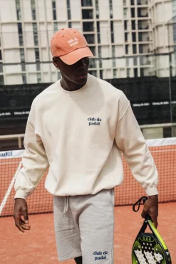 Club De Padel 'Summer Court' Vintage Washed Sweater - Cream