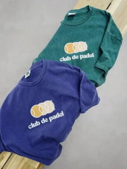 Club De Padel 'Vibora' Vintage Washed Tee - Forest