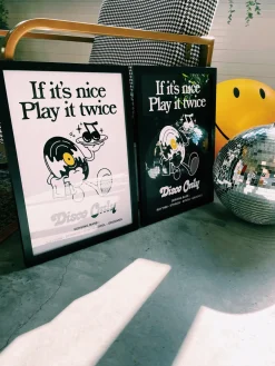 Discounted Bundles DISCO ONLY 'Play It Twice V2' Tee & Print Bundle - Black