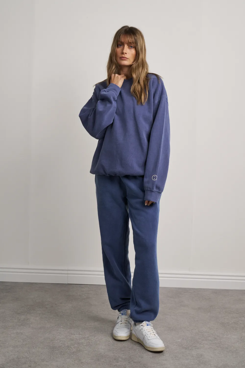 UN:IK Essentials Essentials Vintage Washed Sweater & Jogger Set - Navy