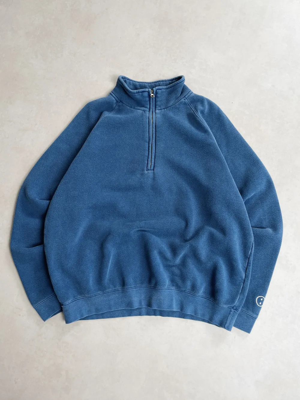 Discounted Bundles Essentials Vintage Washed 1/4 Zip Sweatshirt & Jogger Set - Navy