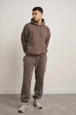 UN:IK Essentials Essentials Vintage Washed Hoodie & Jogger Set - Cocoa