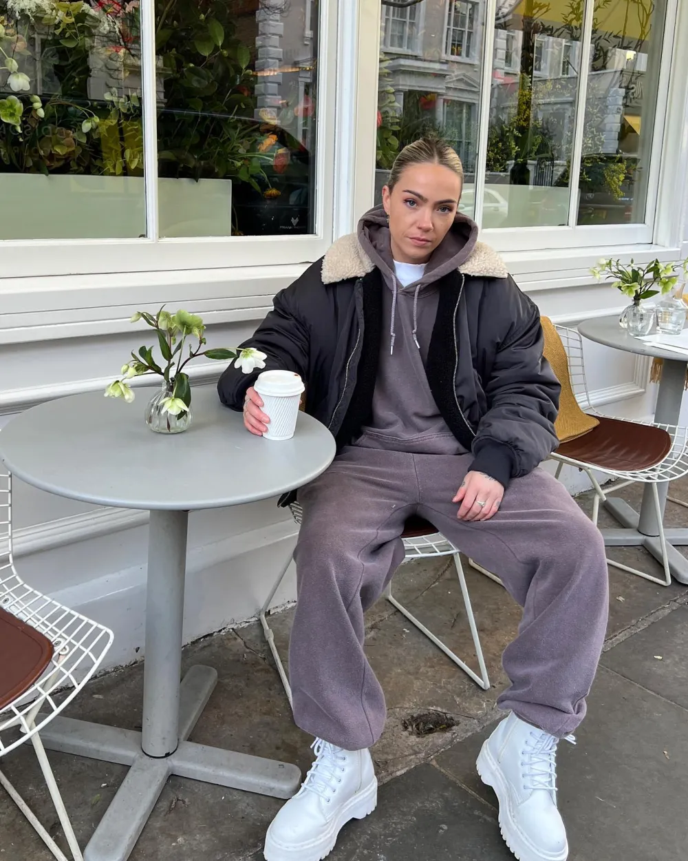 UN:IK Essentials Essentials Vintage Washed Hoodie & Jogger Set - Cocoa
