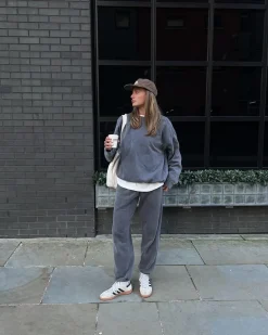 UN:IK Essentials Essentials Vintage Washed Joggers - Charcoal