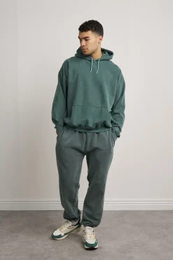 UN:IK Essentials Essentials Vintage Washed Hoodie & Jogger Set - Forest