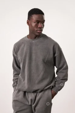 UN:IK Essentials Essentials Vintage Washed Sweater - Charcoal