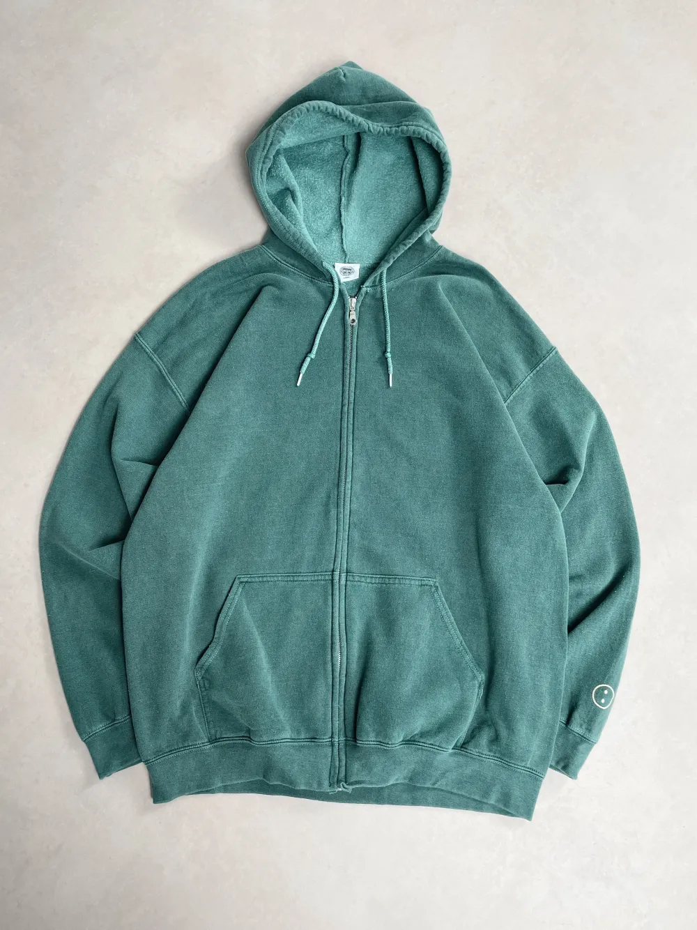 UN:IK Essentials Essentials Vintage Washed Zip Up Hoodie - Forest