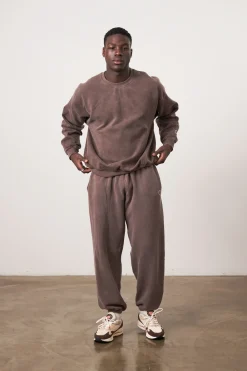 UN:IK Essentials Essentials Vintage Washed Joggers - Cocoa