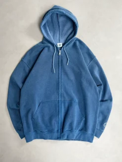 UN:IK Essentials Essentials Vintage Washed Zip Up Hoodie - Navy