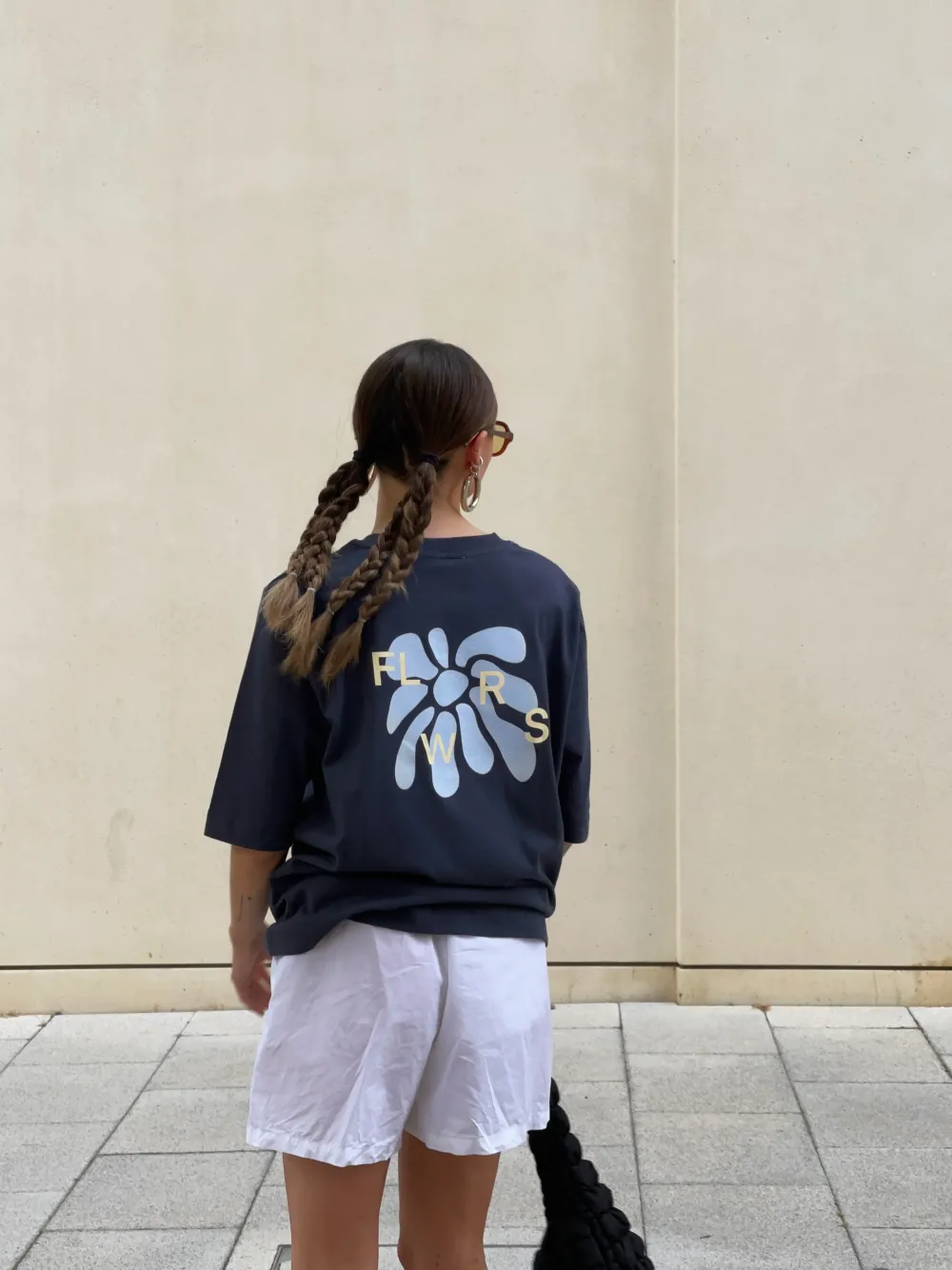FLWRS by Chloe Hayward FLWRS Organic Boxy Tee - Ink Navy