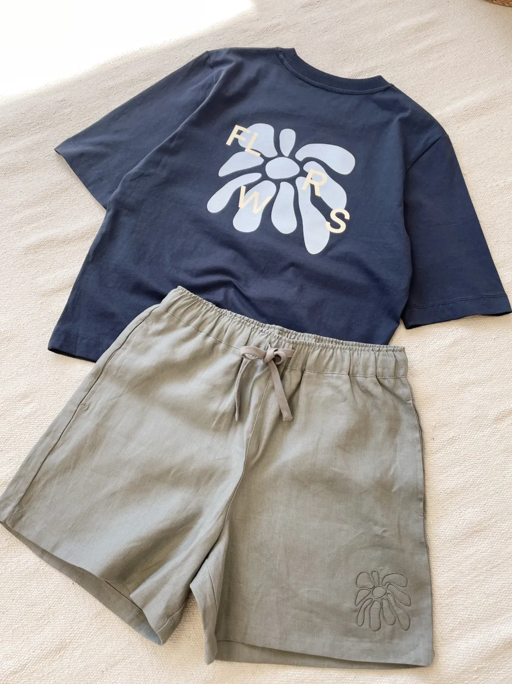 FLWRS by Chloe Hayward FLWRS Organic Boxy Tee - Ink Navy