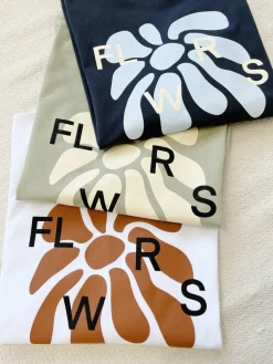 FLWRS by Chloe Hayward FLWRS Organic Boxy Tee - Ink Navy