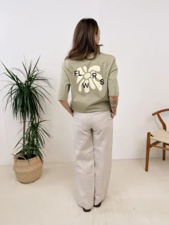 FLWRS by Chloe Hayward FLWRS Organic Boxy Tee - Sage