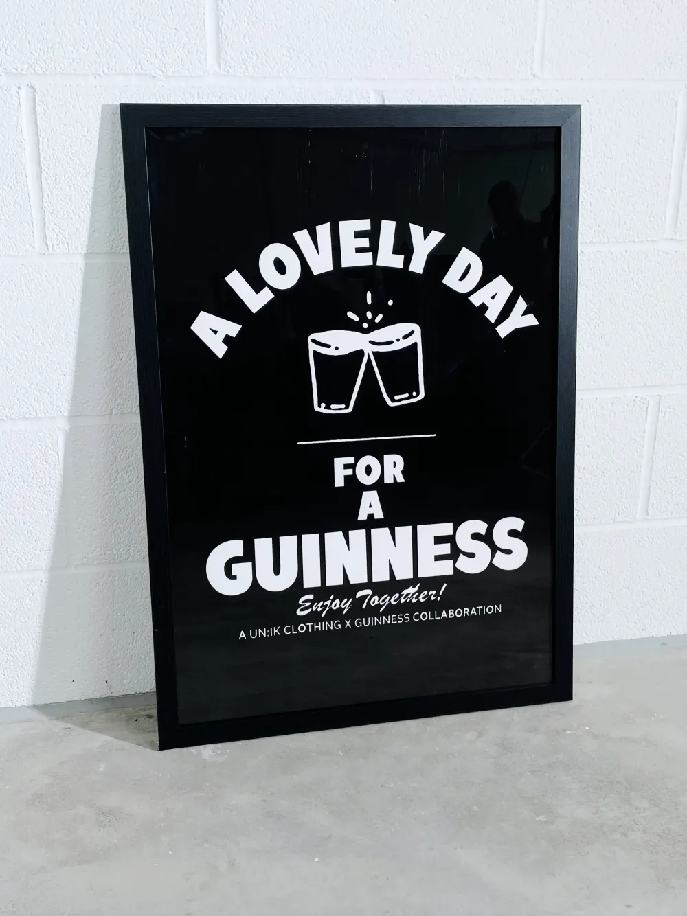 Guinness x UN:IK 'Enjoy Together' Print - Black