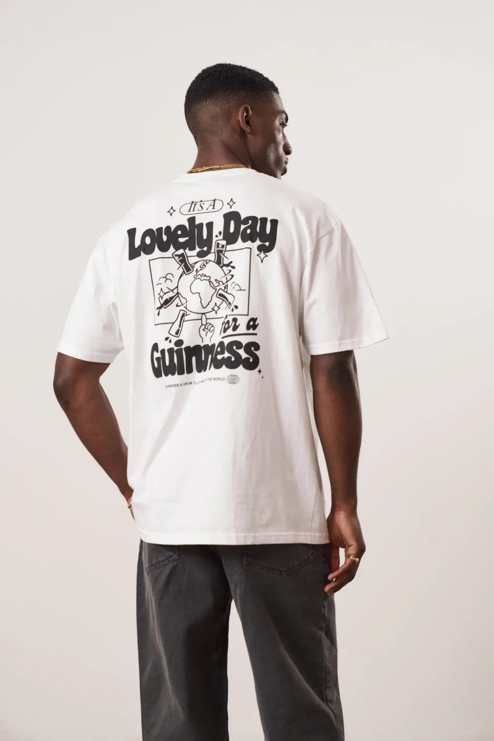 Guinness x UN:IK 'Worldwide' Tee & Print Bundle - White