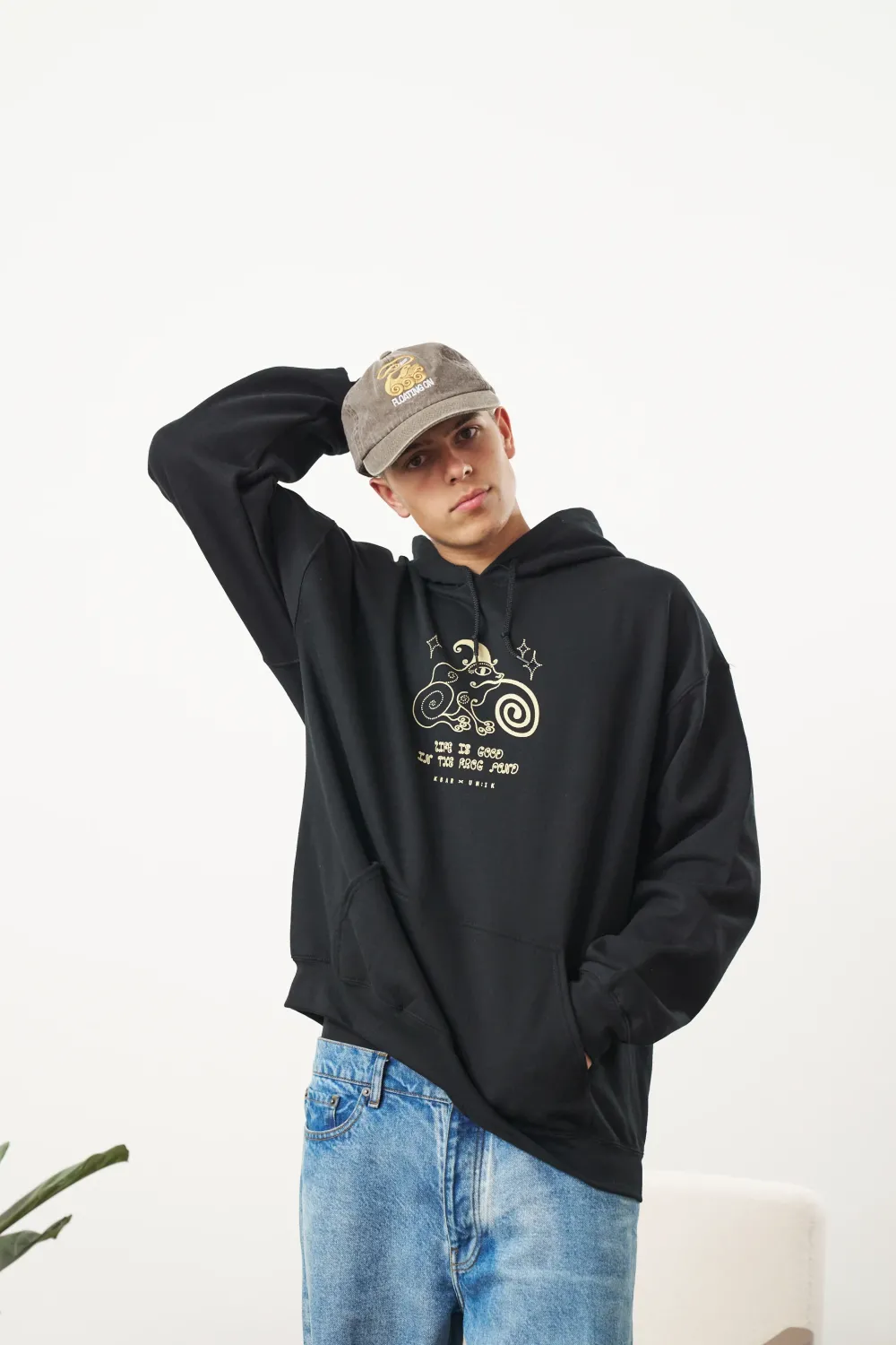KBar Design KBAR X UN:IK 'Frog Pond' Hoodie - Black
