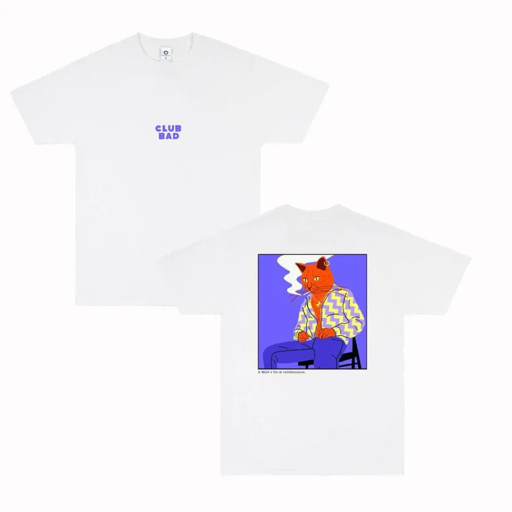 Melé x Club Bad 'Cool Cat' Tee - White