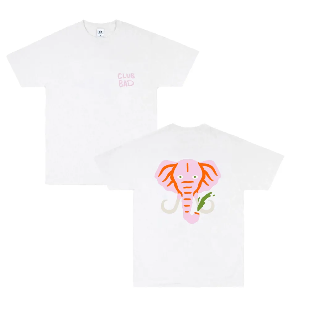 Melé x Club Bad 'Disco Elephant' Tee - White