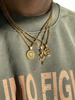 UN:IK Essentials Moon Pendant Necklace - Silver / Gold