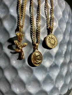 UN:IK Essentials Moon Pendant Necklace - Silver / Gold