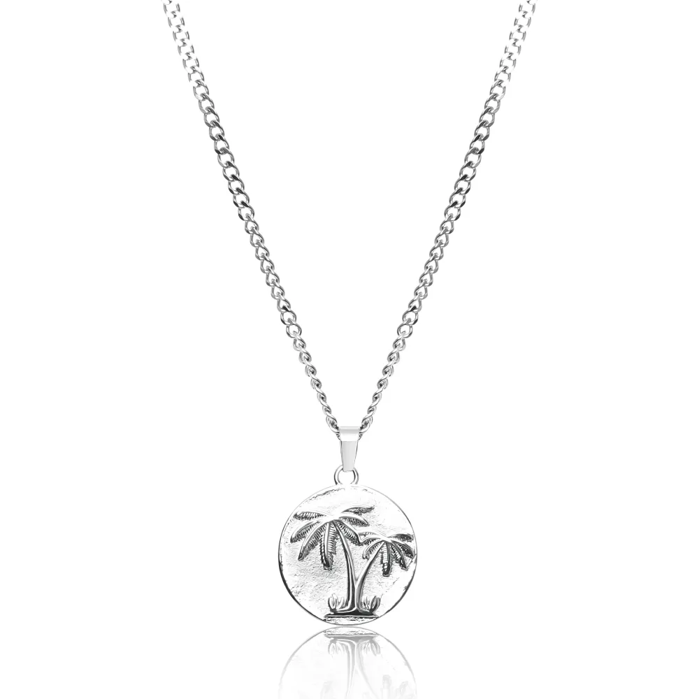 UN:IK Essentials Palms Pendant Necklace - Silver / Gold