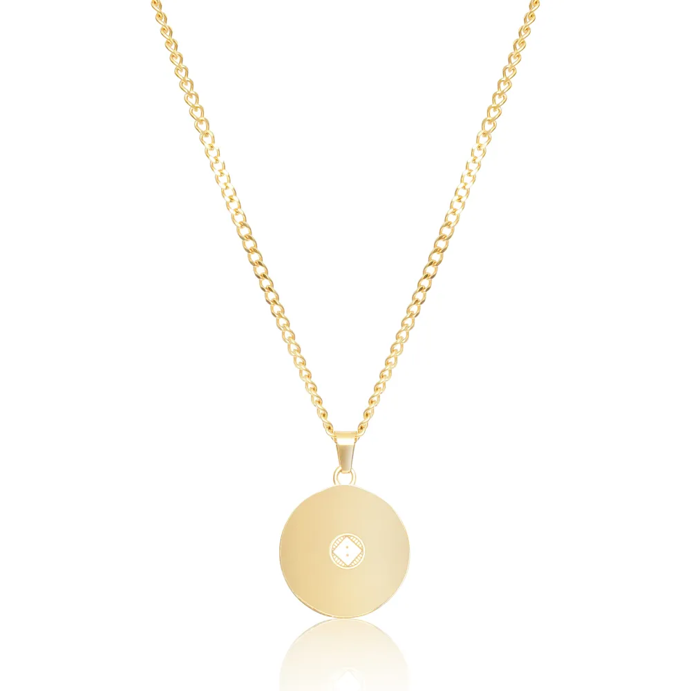 UN:IK Essentials Palms Pendant Necklace - Silver / Gold
