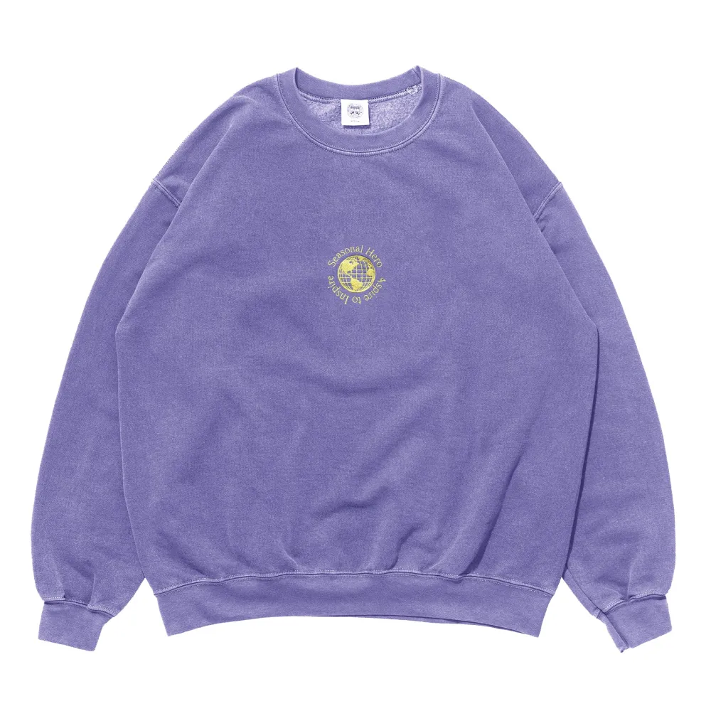 Seasonal Hero 'Aspire' Embroidered Vintage Washed Sweater - Orchid