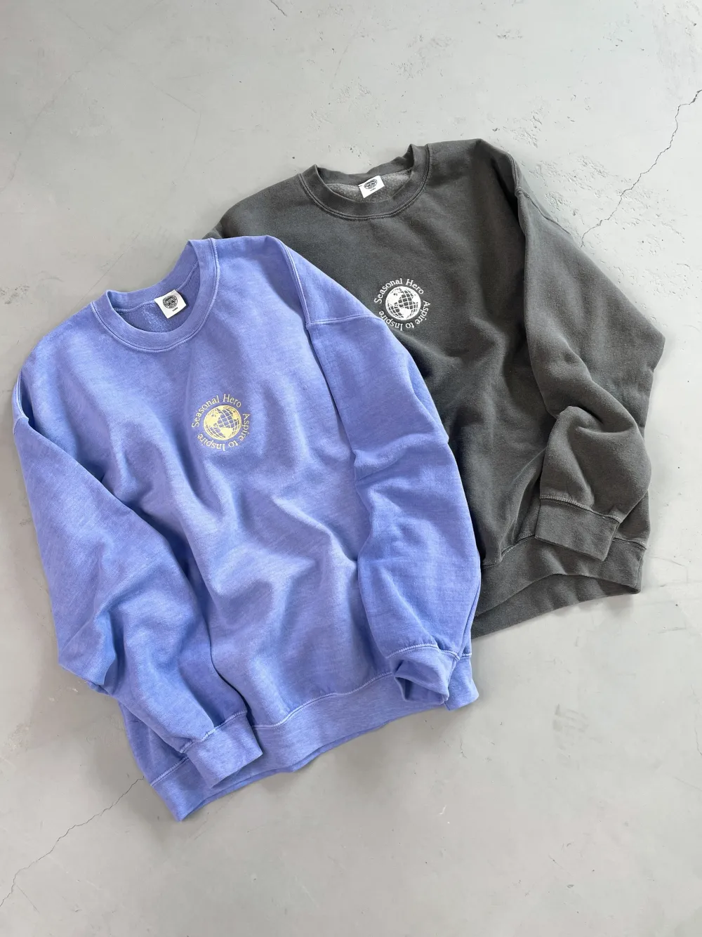 Seasonal Hero 'Aspire' Embroidered Vintage Washed Sweater - Orchid