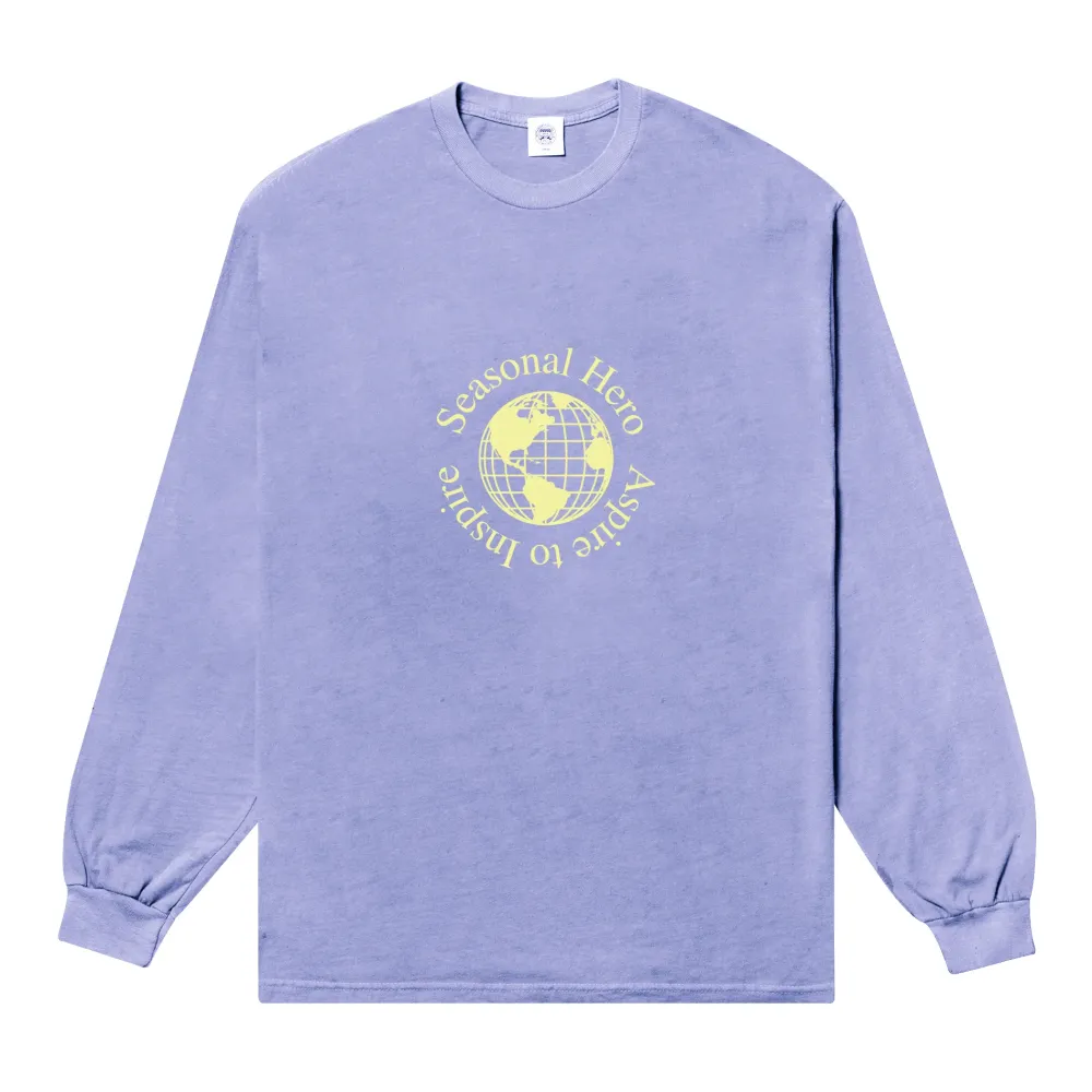 Seasonal Hero 'Aspire' Vintage Washed Longsleeve Tee - Orchid