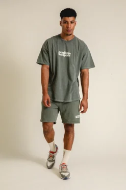 Vice 84 'Académie des Sports' Vintage Washed Shorts - Khaki