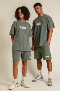 Vice 84 'Académie des Sports' Vintage Washed Shorts - Khaki