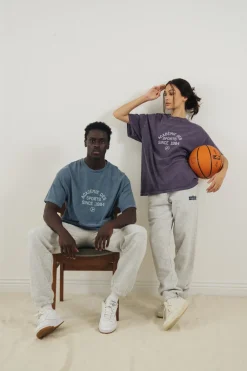 Vice 84 'Académie Des Sports' Vintage Washed Tee - Violet