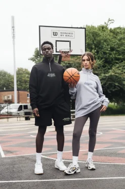 Vice 84 'Académie Des Sports Script' 1/4 Zip Sweater - Grey