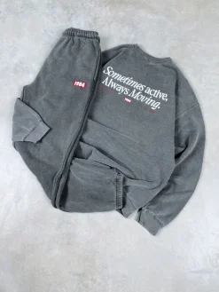 Vice 84 'Always Moving' Vintage Washed Joggers - Black