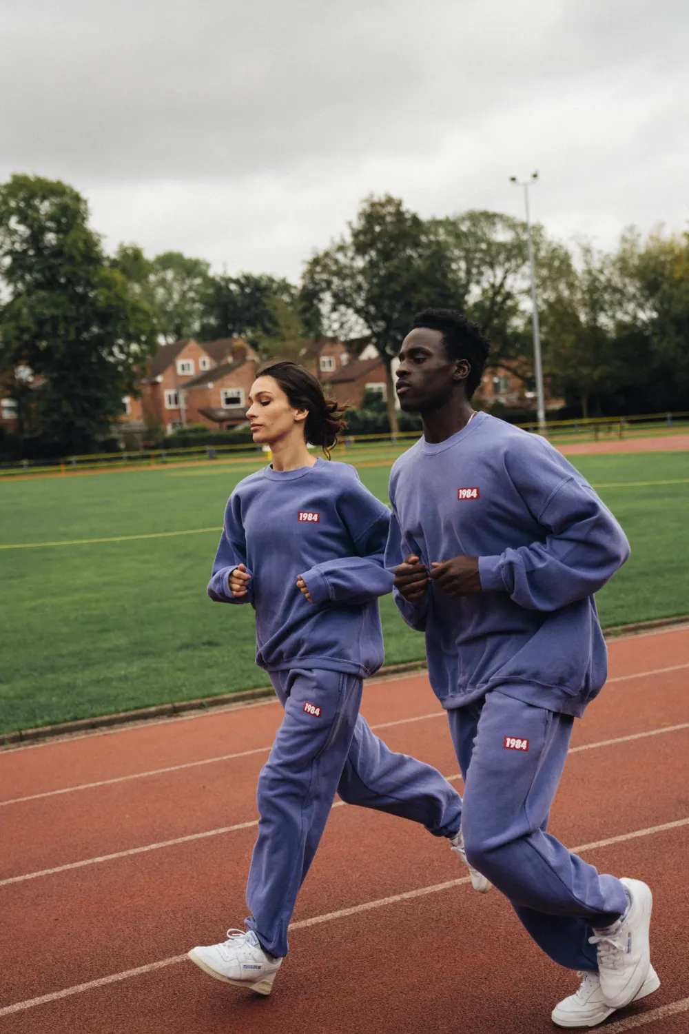 Vice 84 'Always Moving' Vintage Washed Joggers - Violet