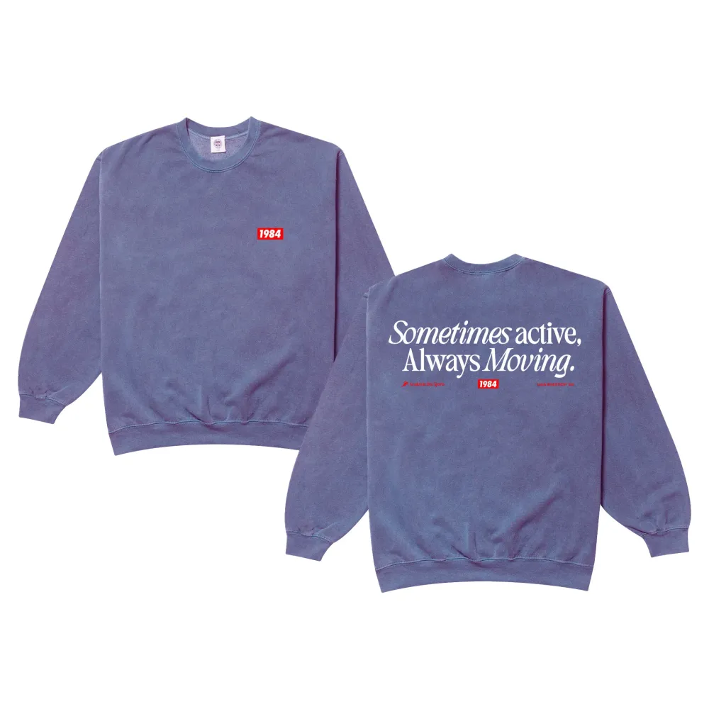Vice 84 'Always Moving' Vintage Washed Sweater - Violet