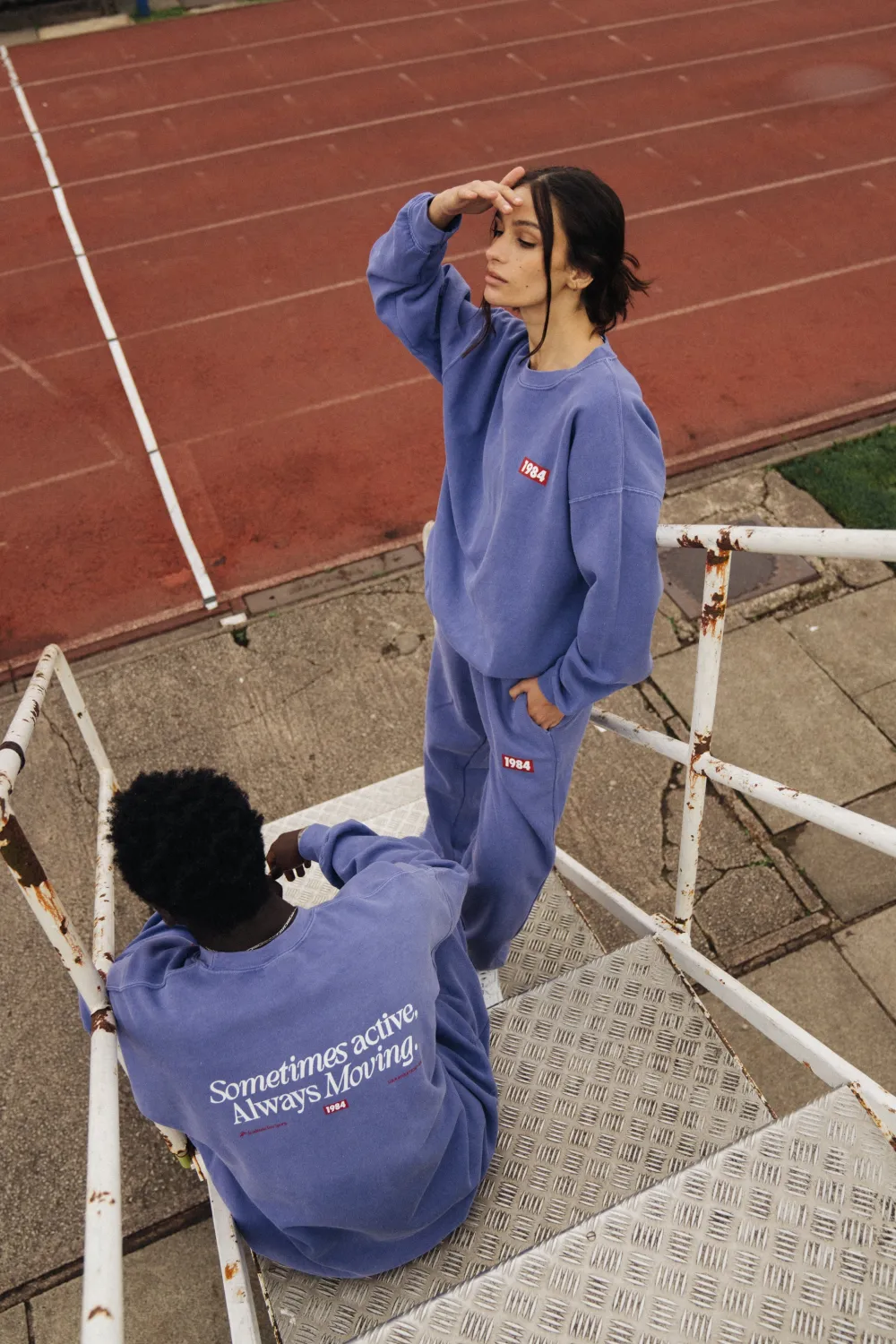Vice 84 'Always Moving' Vintage Washed Sweater - Violet
