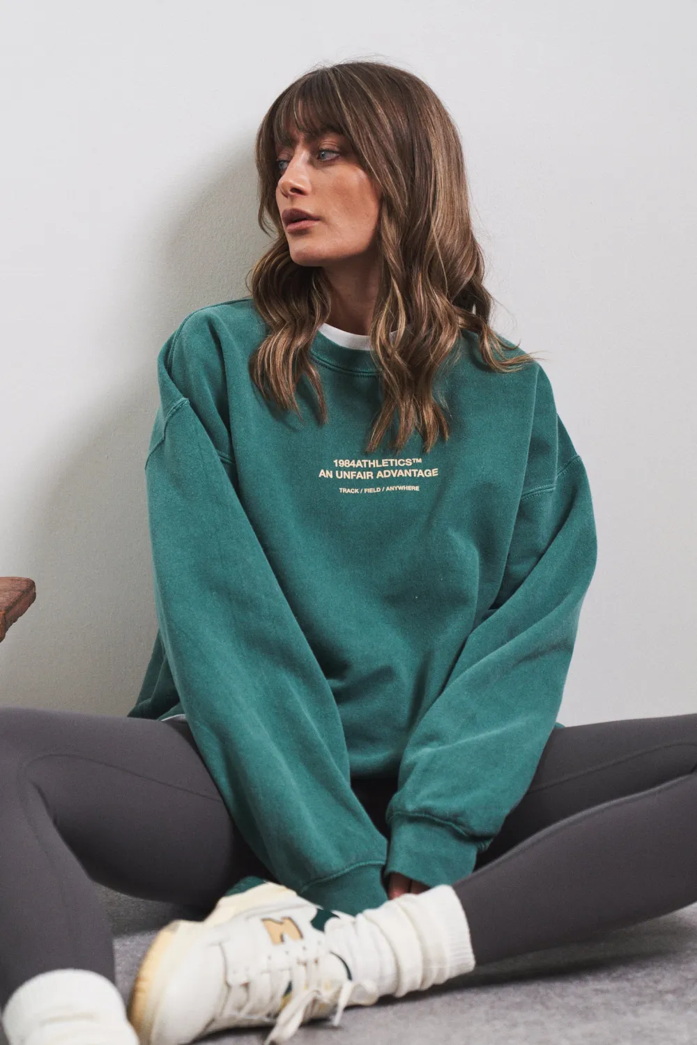 Discounted Bundles Vice 84 'Athletics' Vintage Washed Sweater Twinpack - Emerald Green/Chocolate