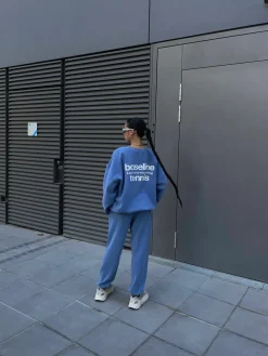 Vice 84 'Baseline' Sweater & Jogger Set - Vintage Washed Baby Blue