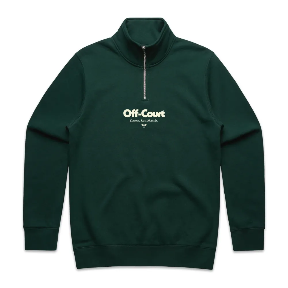 Vice 84 'Off-Court GSM' 1/4 Zip Sweater - Pine