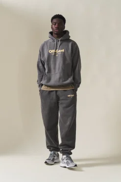 Vice 84 'Off-Court GSM' Hoodie & Jogger Set -  Vintage Washed Charcoal