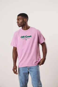 Vice 84 'Off-Court GSM' Vintage Washed Tee Twinpack - Pink/Cream