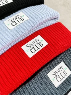 Vice 84 'Sports Club' Ribbed Beanie - Navy